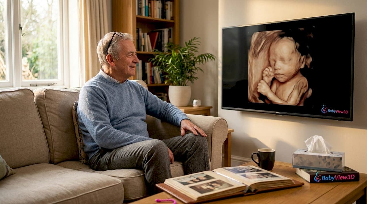 Ultrasonido 3D/4D: la emoción del abuelo ante su nieto