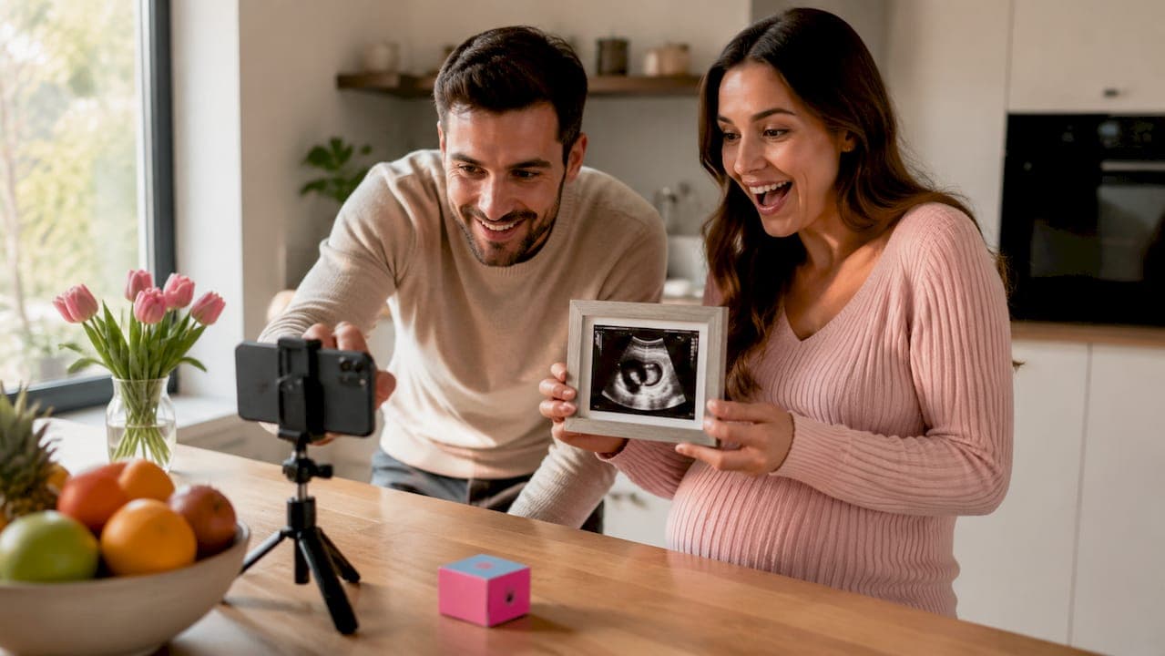 Crear video gender reveal con ecografía: guía completa