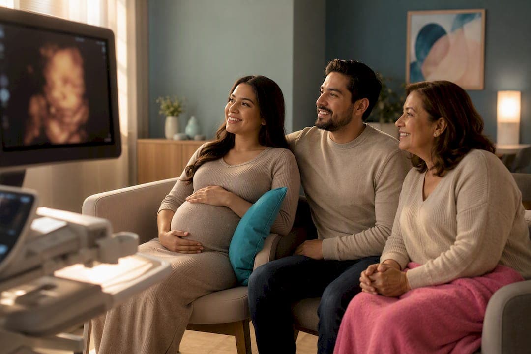 Quién puede acompañar tu ultrasonido 3D y cuántas personas caben